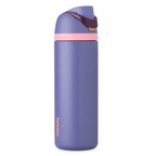 Personalized laser engraved Owala 24oz FreeSip Water Bottle in Blue Jay, custom name gift