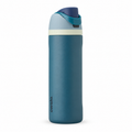 Personalized laser engraved Owala 32oz FreeSip Water Bottle in Denim, custom name gift