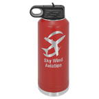 Personalized laser engraved Polar Camel 40oz Water Bottle in Red, custom name gift