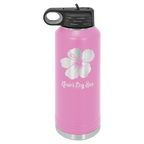 Personalized laser engraved Polar Camel 40oz Water Bottle in Light Purple, custom name gift