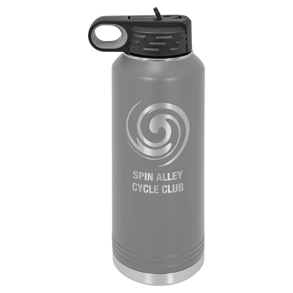 Personalized laser engraved Polar Camel 40oz Water Bottle in Gray, custom name gift