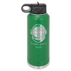 Personalized laser engraved Polar Camel 40oz Water Bottle in Green, custom name gift
