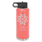 Personalized laser engraved Polar Camel 40oz Water Bottle in Coral, custom name gift