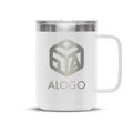 Personalized laser engraved Polar Camel 15oz Coffee Mug in White, custom name gift