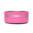 Personalized laser engraved Polar Camel 32oz Dog Bowl in Pink, custom name gift