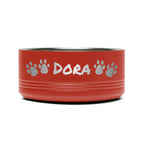 Personalized laser engraved Polar Camel 32oz Dog Bowl in Red, custom name gift