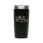 Personalized laser engraved Polar Camel 20oz Tumbler in Black, custom name gift