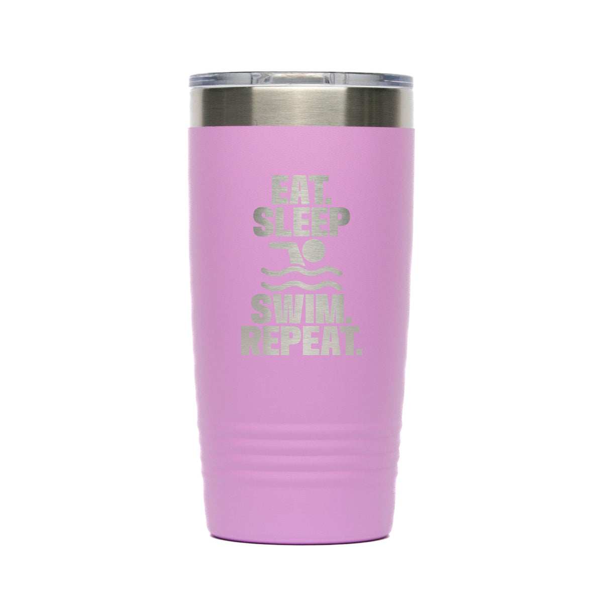 Personalized laser engraved Polar Camel 20oz Tumbler in Light Purple, custom name gift