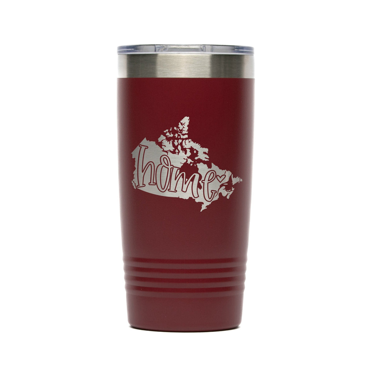 Personalized laser engraved Polar Camel 20oz Tumbler in Maroon, custom name gift