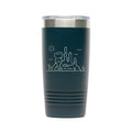 Personalized laser engraved Polar Camel 20oz Tumbler in Navy, custom name gift