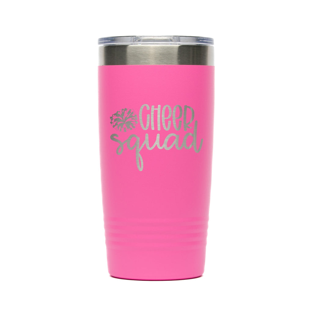 Personalized laser engraved Polar Camel 20oz Tumbler in Pink, custom name gift