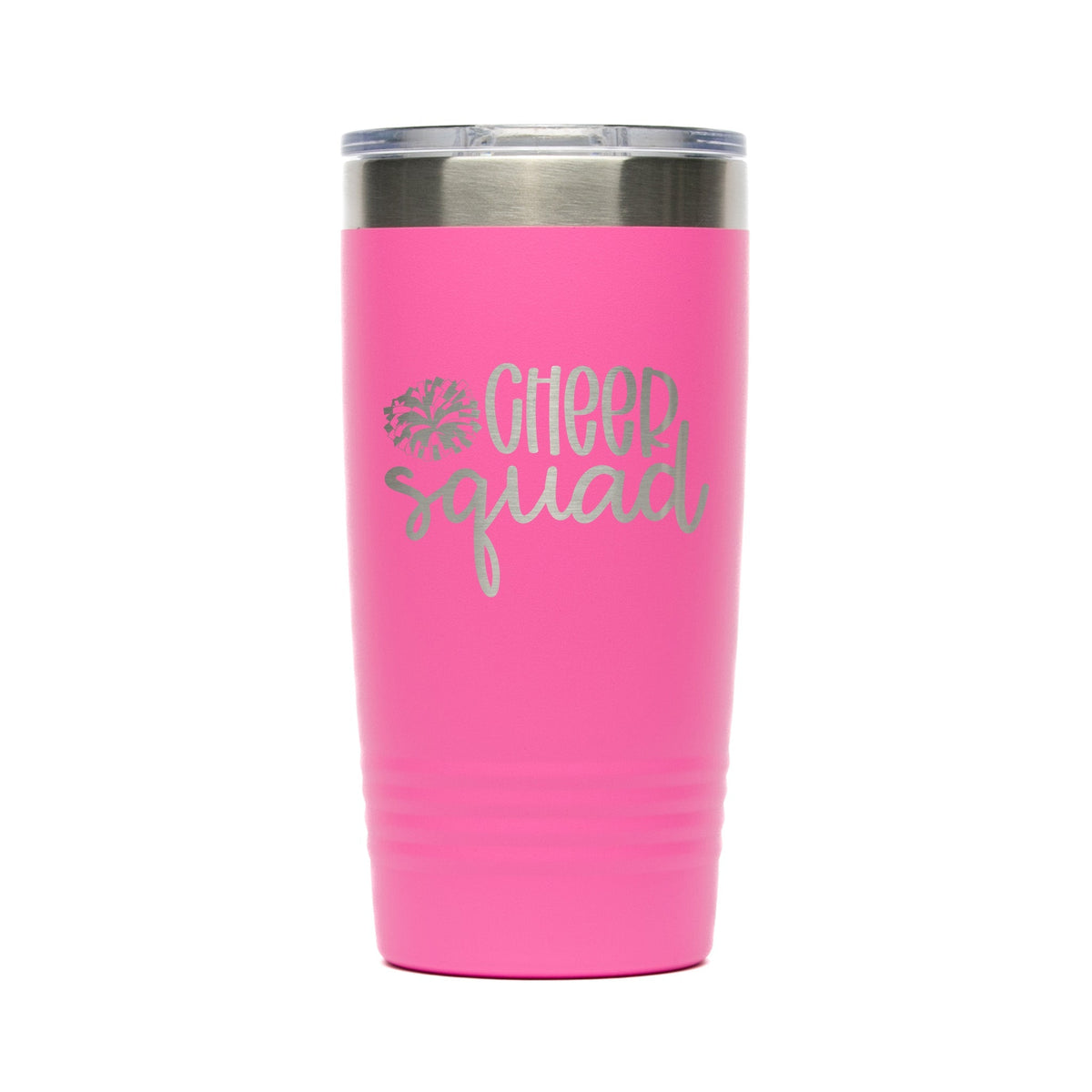 Personalized laser engraved Polar Camel 20oz Tumbler in Pink, custom name gift