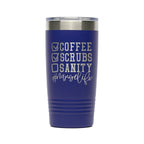 Personalized laser engraved Polar Camel 20oz Tumbler in Purple, custom name gift