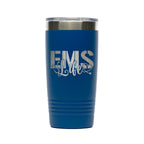Personalized laser engraved Polar Camel 20oz Tumbler in Royal Blue, custom name gift