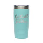 Personalized laser engraved Polar Camel 20oz Tumbler in teal, custom name gift