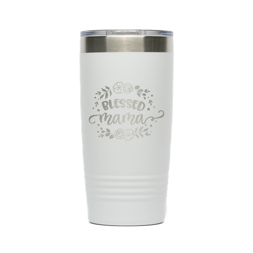 Personalized laser engraved Polar Camel 20oz Tumbler in White, custom name gift