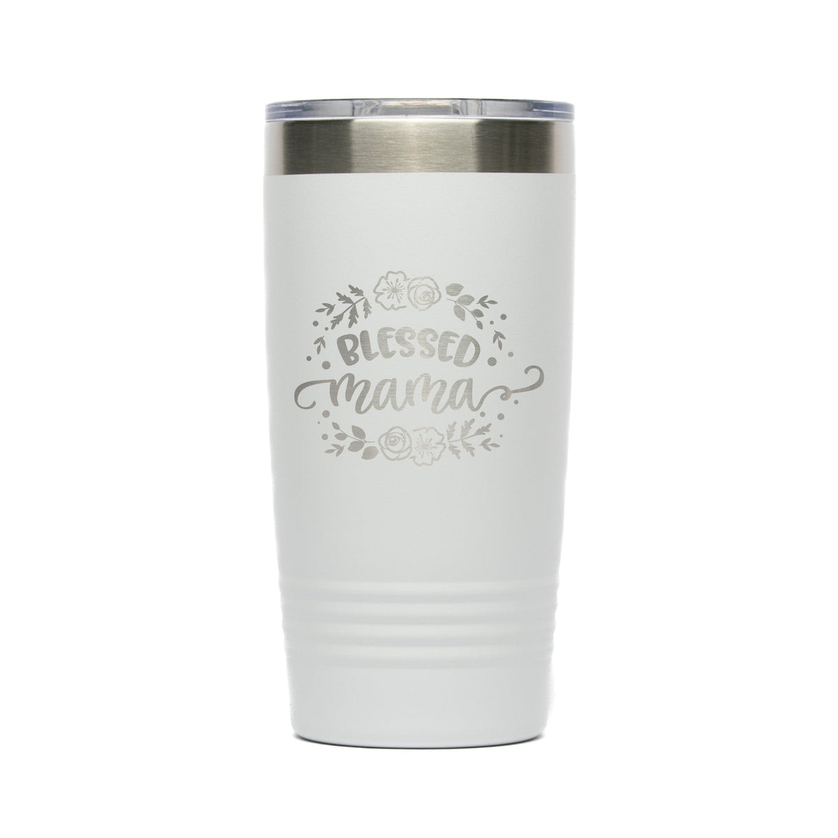 Personalized laser engraved Polar Camel 20oz Tumbler in White, custom name gift