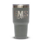 Personalized laser engraved Polar Camel 30oz Tumbler in Grey, custom name gift
