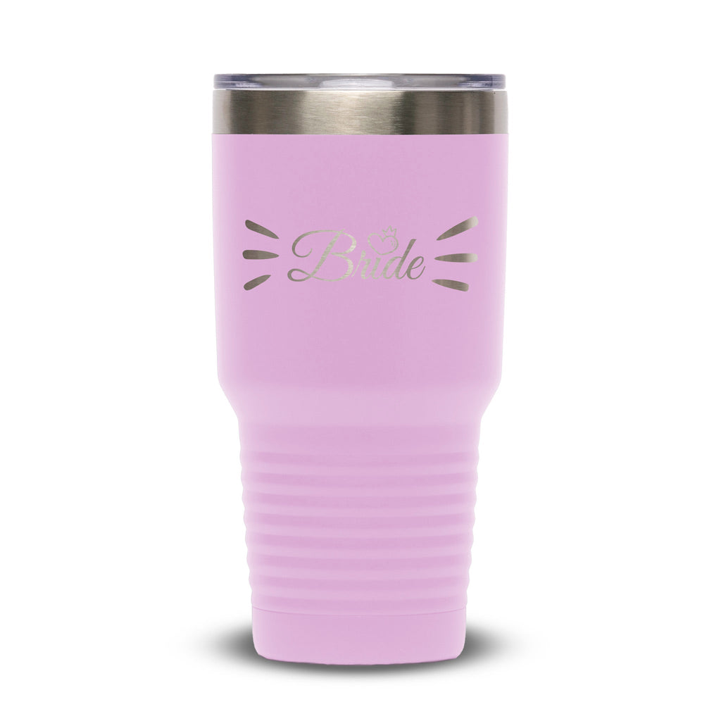 Personalized laser engraved Polar Camel 30oz Tumbler in Light Purple, custom name gift