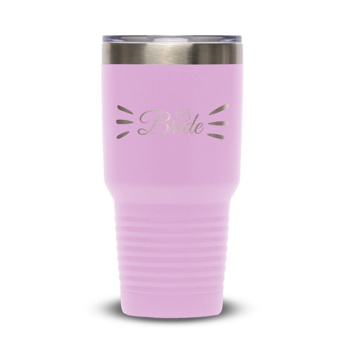 Personalized laser engraved Polar Camel 30oz Tumbler in Light Purple, custom name gift
