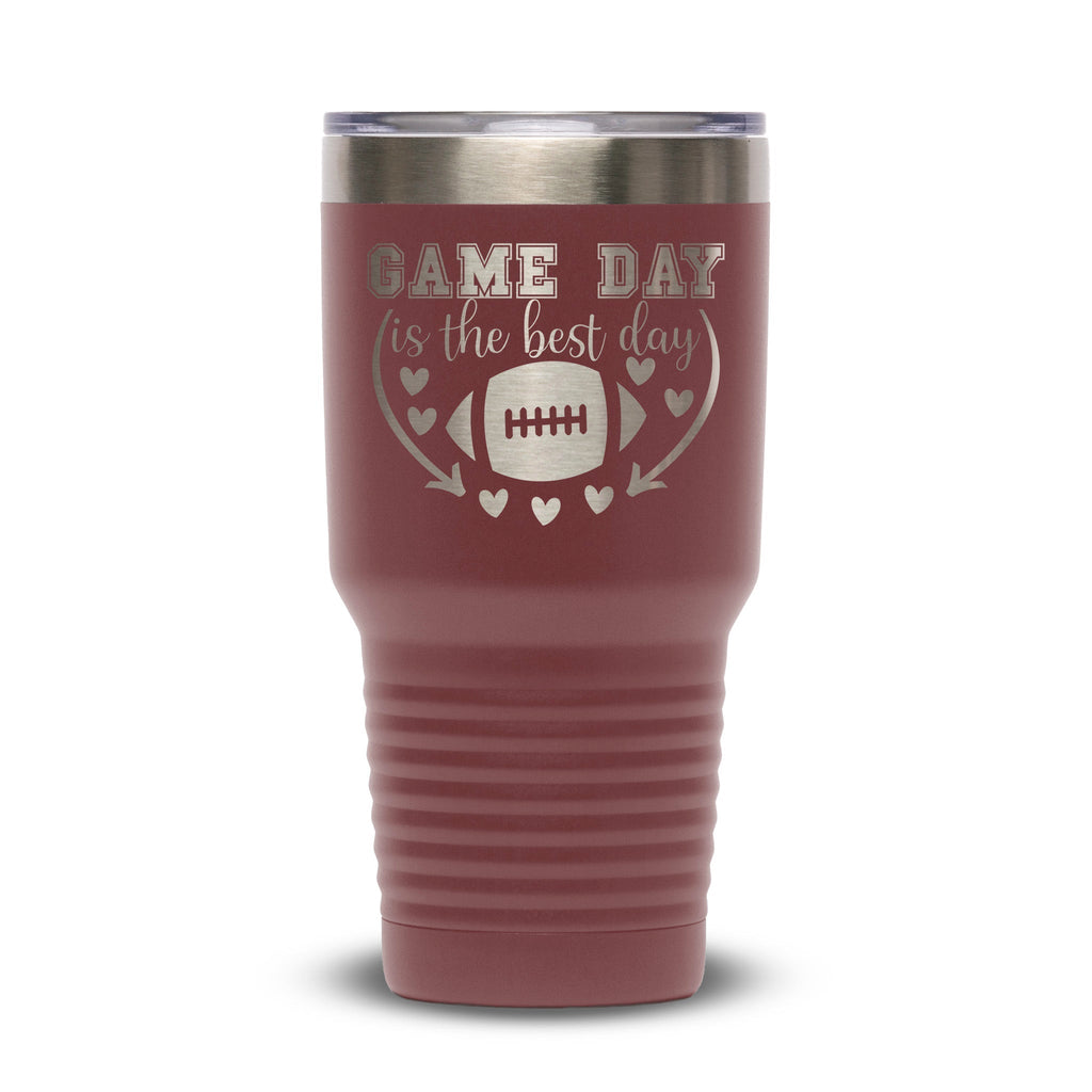 Personalized laser engraved Polar Camel 30oz Tumbler in Maroon, custom name gift