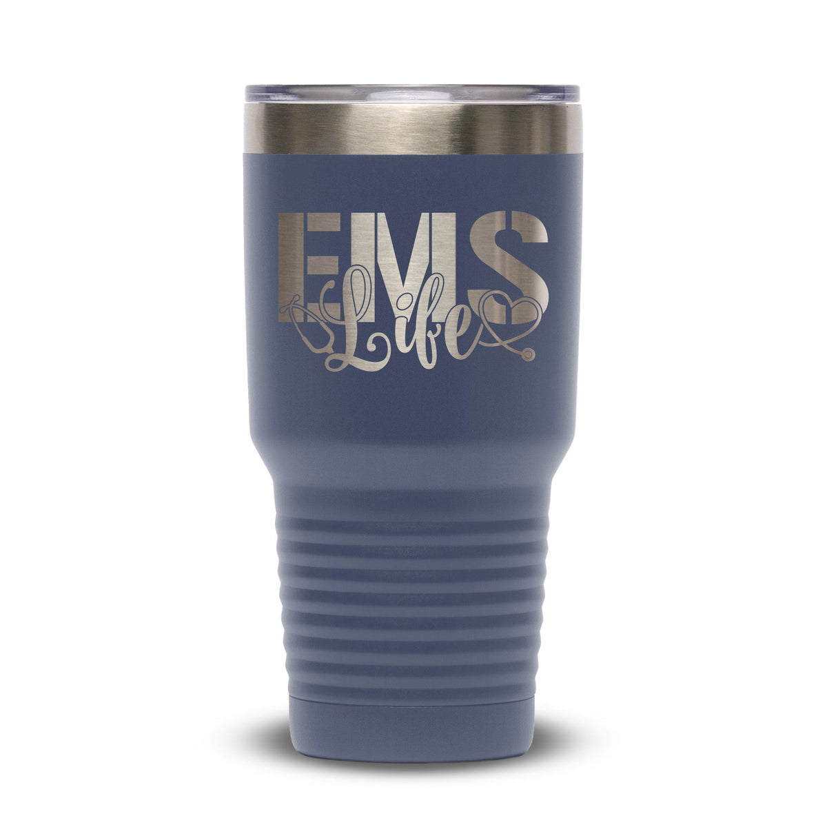 Personalized laser engraved Polar Camel 30oz Tumbler in Navy, custom name gift