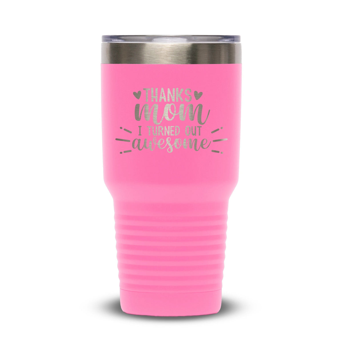 Personalized laser engraved Polar Camel 30oz Tumbler in Pink, custom name gift