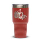 Personalized laser engraved Polar Camel 30oz Tumbler in Red, custom name gift