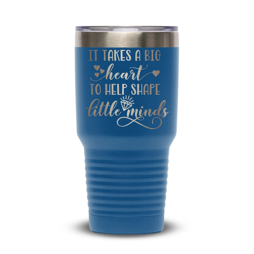 Personalized laser engraved Polar Camel 30oz Tumbler in Royal Blue, custom name gift