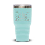Personalized laser engraved Polar Camel 30oz Tumbler in teal, custom name gift