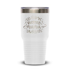 Personalized laser engraved Polar Camel 30oz Tumbler in White, custom name gift