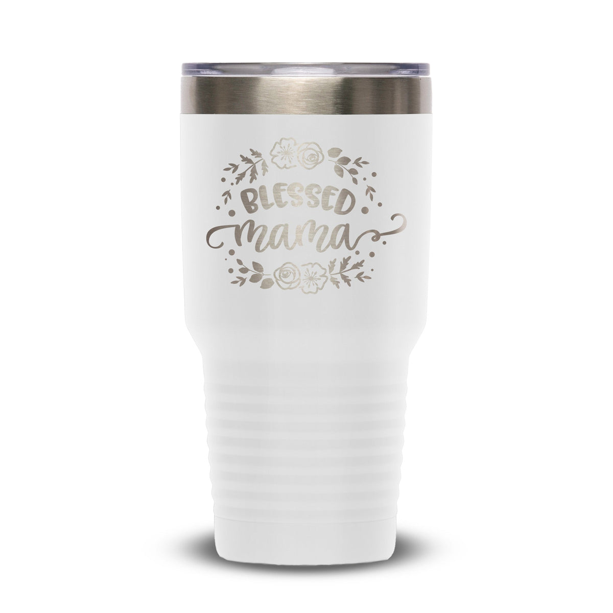 Personalized laser engraved Polar Camel 30oz Tumbler in White, custom name gift