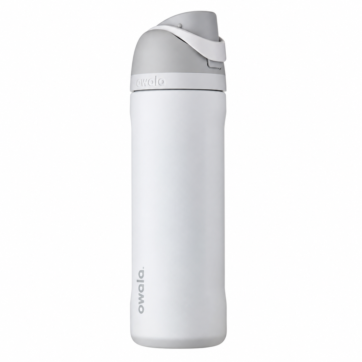 Personalized laser engraved Owala 24oz and 32oz FreeSip Water Bottle in Shy Marshmallow, custom name gift