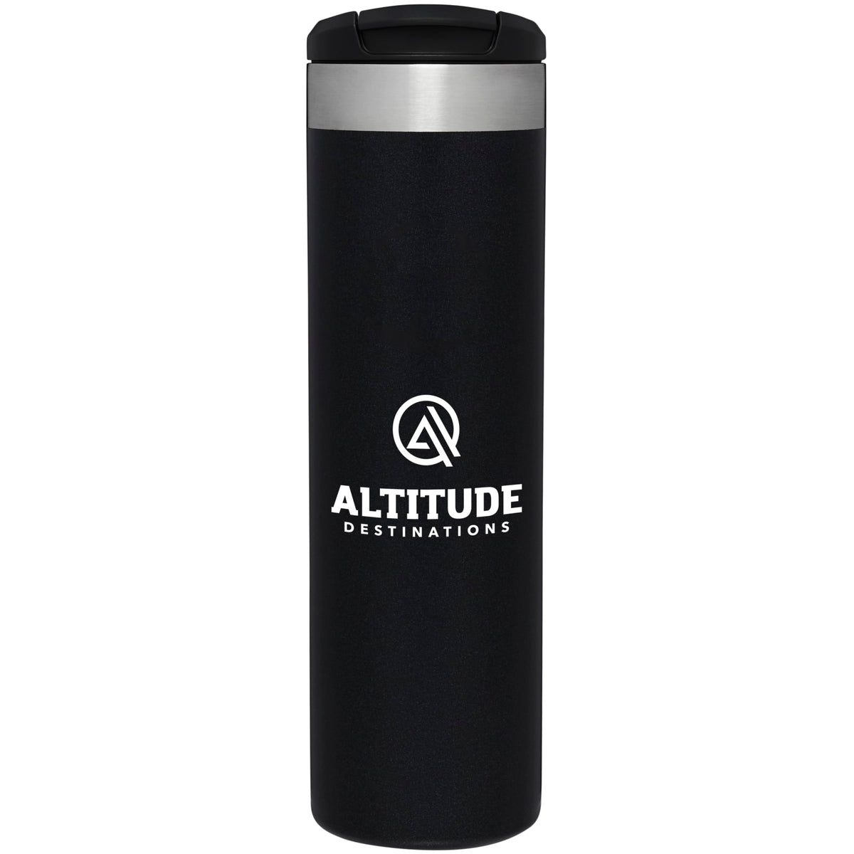 Personalized laser engraved Stanley 20oz AeroLight Transit Bottle in Black 2.0, custom name gift