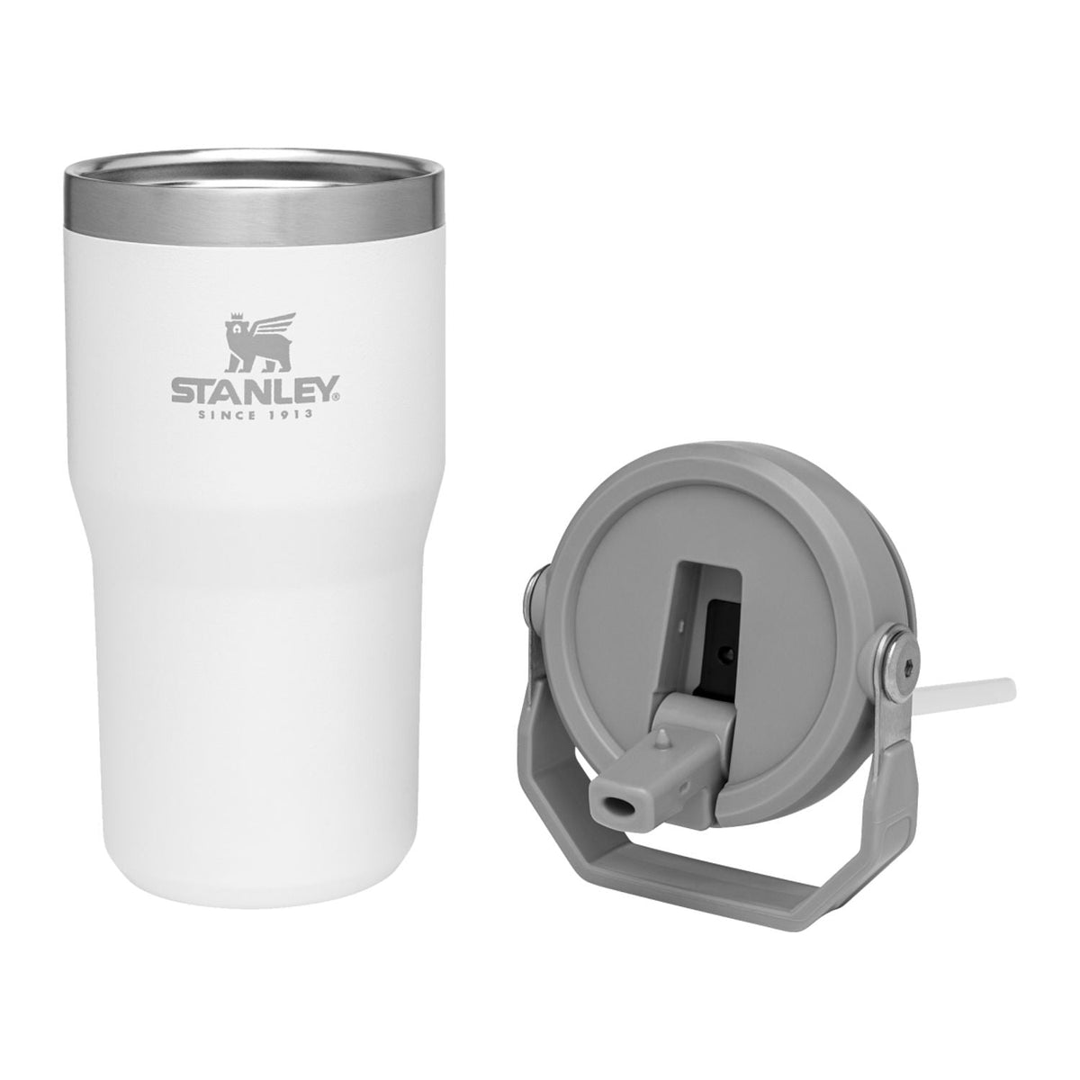 Personalized laser engraved Stanley 20oz IceFlow 2.0 Tumbler in Polar, custom name gift
