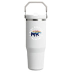 Personalized laser engraved Stanley 30oz IceFlow 2.0 Tumbler in Frost, custom name gift