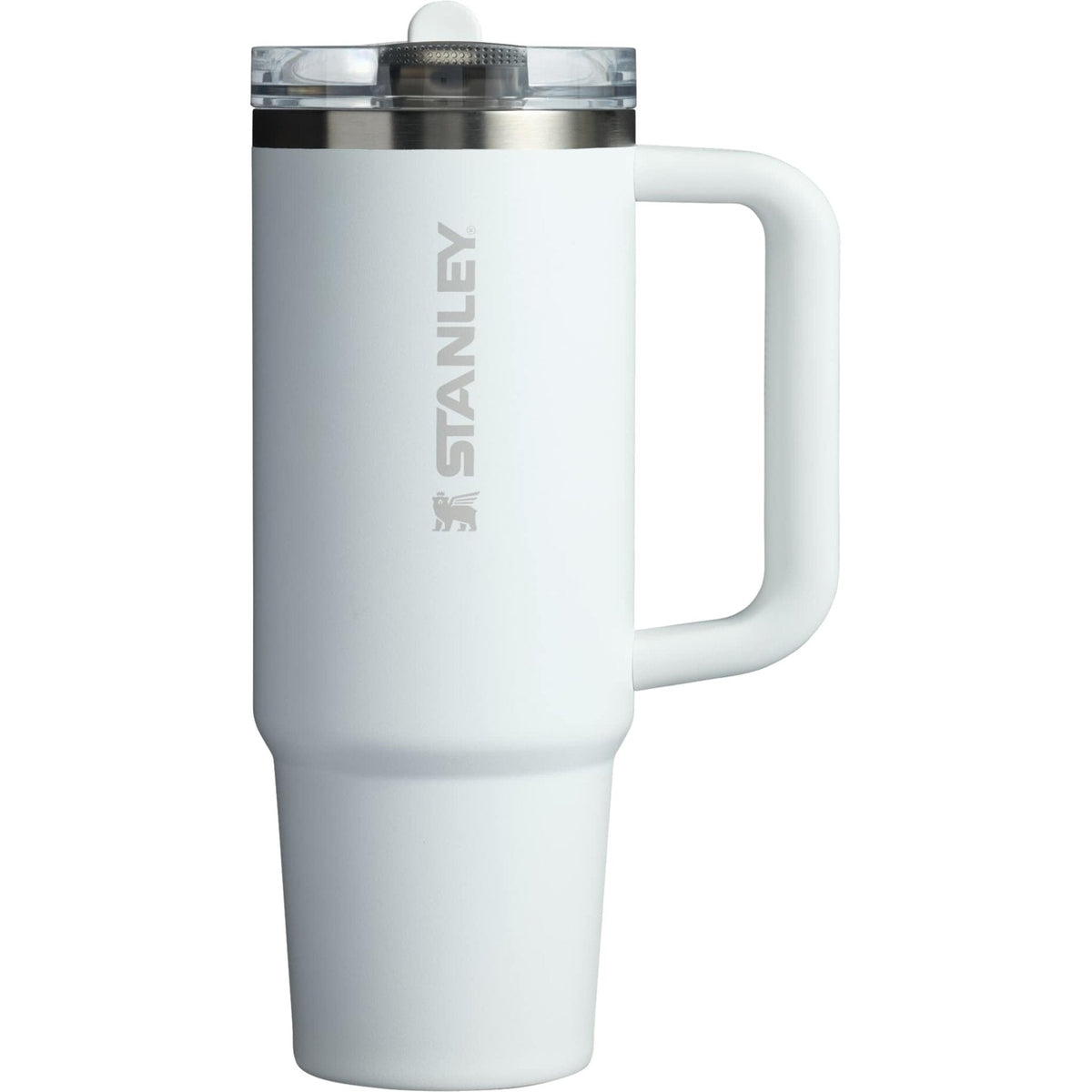 Personalized laser engraved Stanley 30oz Quencher ProTour Tumbler in Frost, custom name gift