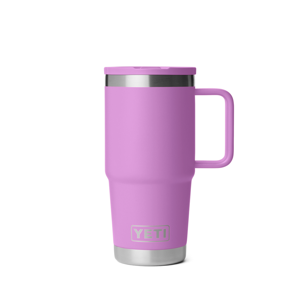 Personalized laser engraved YETI 20oz Rambler Travel Straw Mug in Desert Bloom, custom name gift