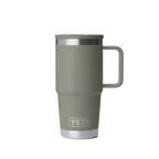 Personalized laser engraved YETI 20oz Rambler Travel Straw Mug in Pampa Green, custom name gift