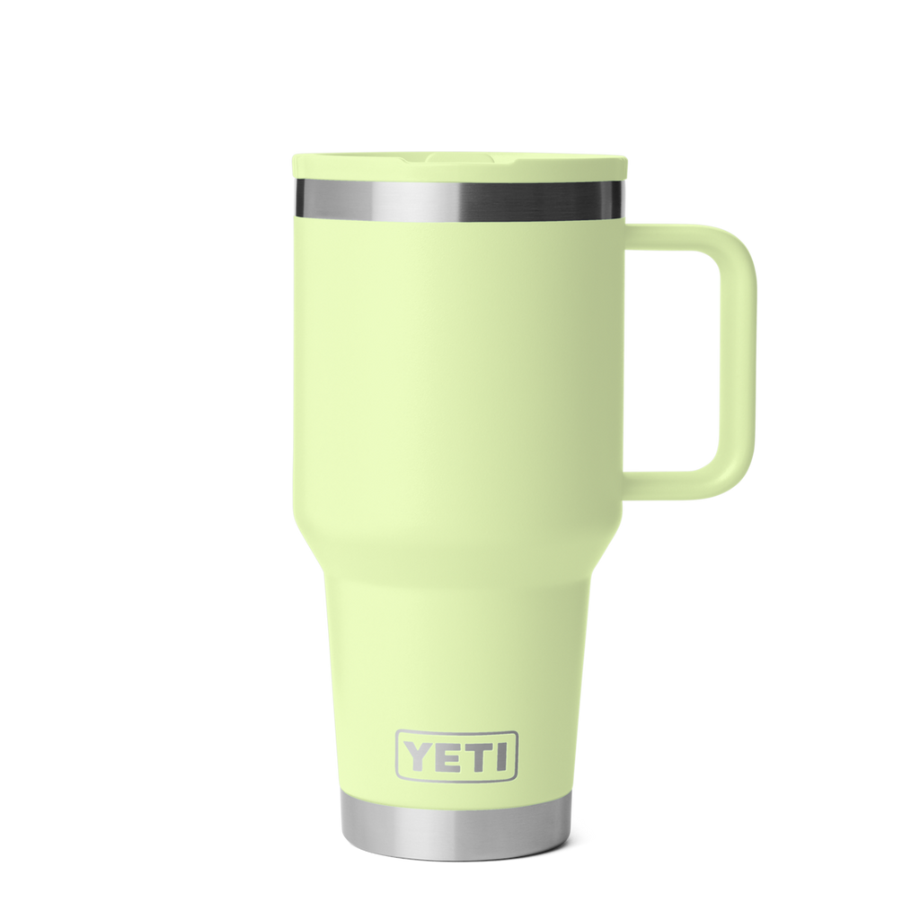 Personalized laser engraved YETI 30oz Rambler Travel Straw Mug in Grasshopper, custom name gift