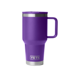 Personalized laser engraved YETI 30oz Rambler Travel Straw Mug in Pace Purple, custom name gift