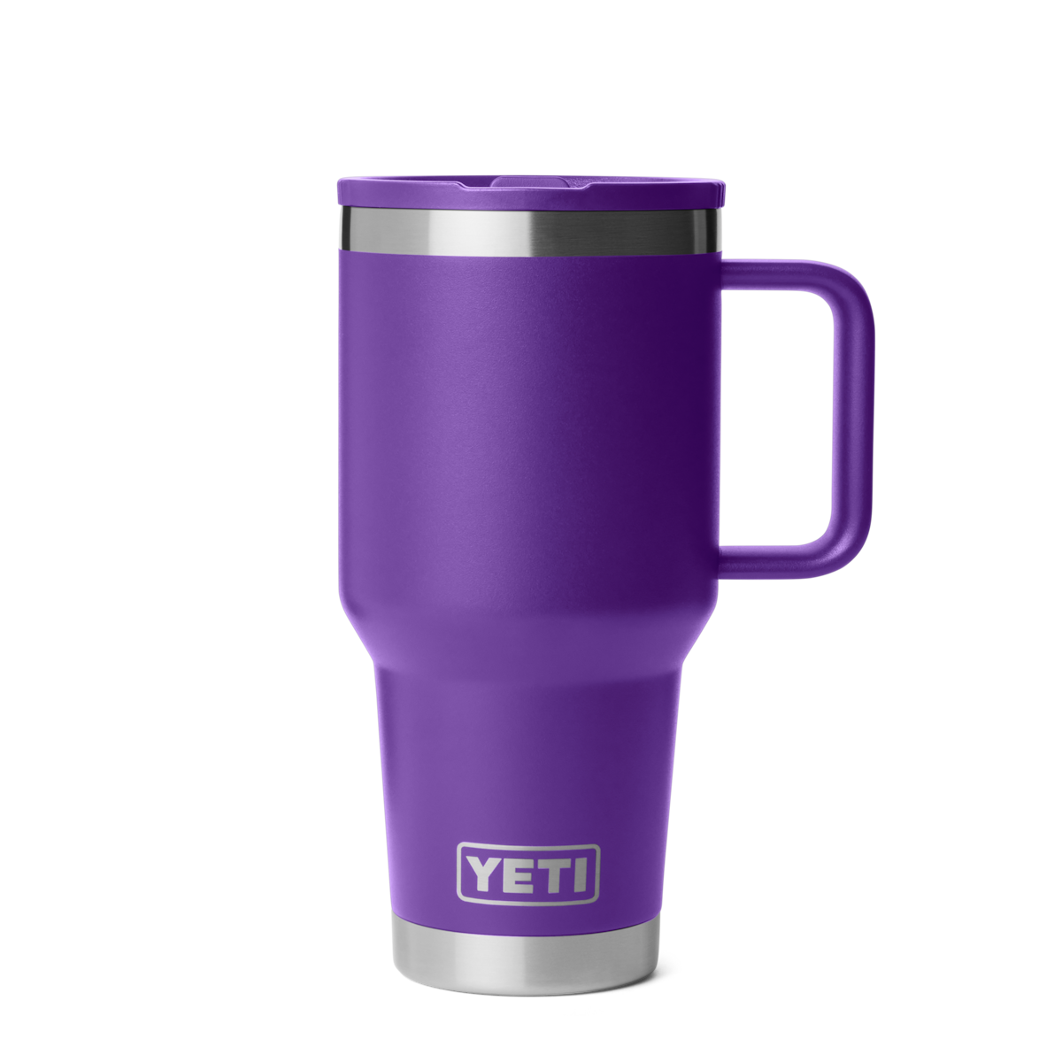 Personalized laser engraved YETI 30oz Rambler Travel Straw Mug in Pace Purple, custom name gift