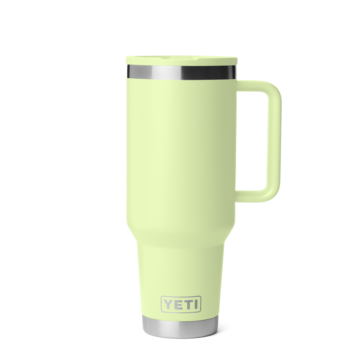 Personalized laser engraved YETI 40oz Rambler Travel Straw Mug in Grasshopper, custom name gift