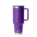 Personalized laser engraved YETI 40oz Rambler Travel Straw Mug in Pace Purple, custom name gift