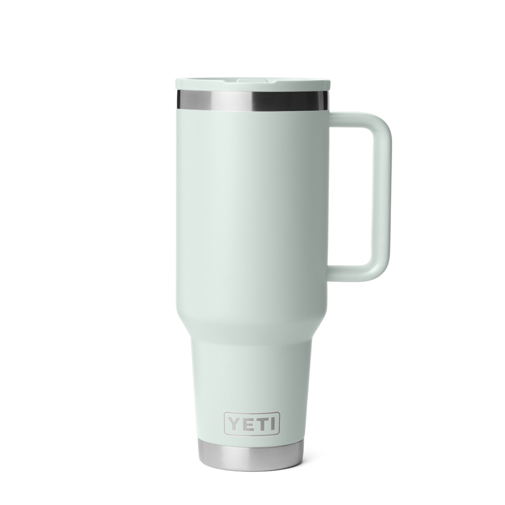 Personalized laser engraved YETI 40oz Rambler Travel Straw Mug in Ridgeline, custom name gift
