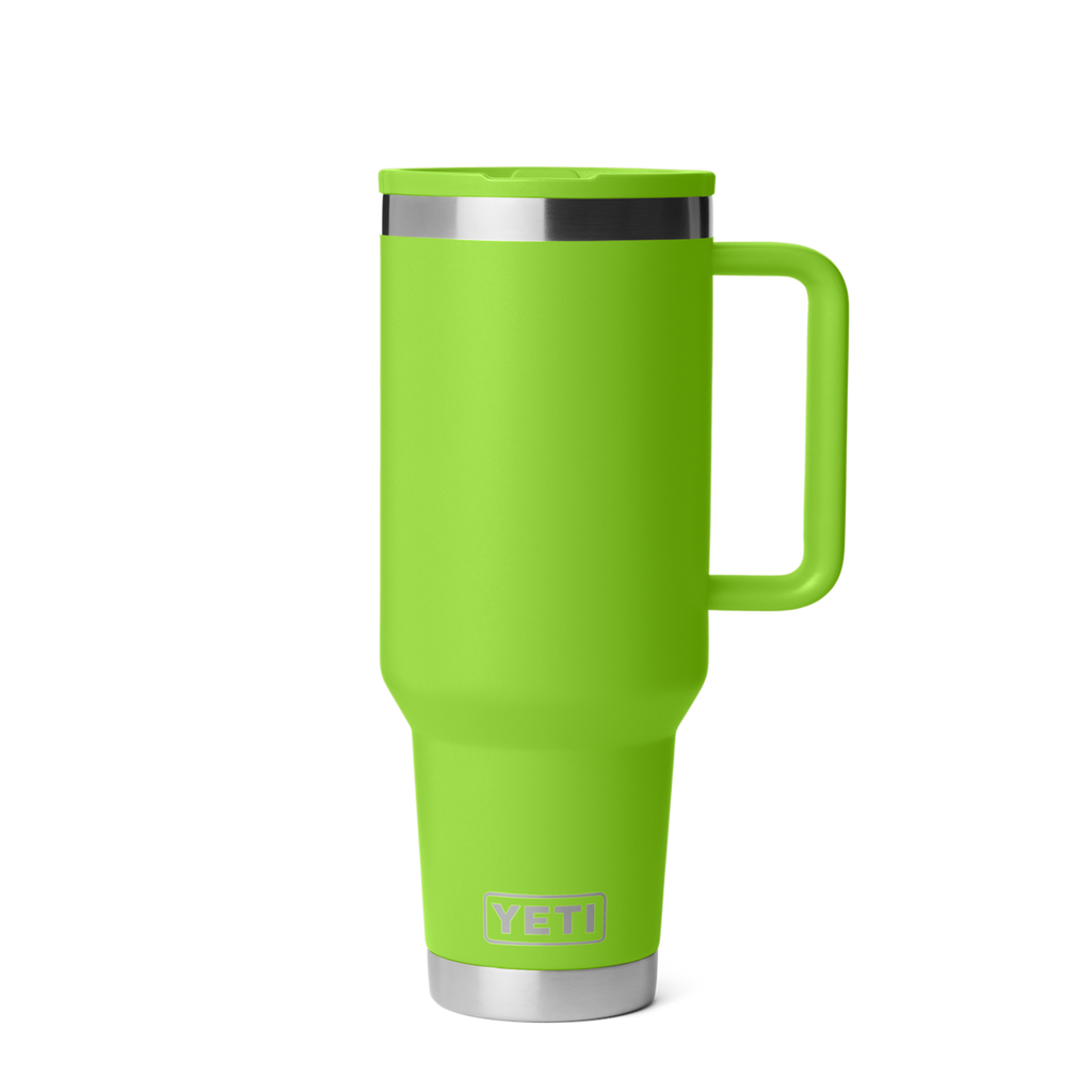 Personalized laser engraved YETI 40oz Rambler Travel Straw Mug in Venom, custom name gift