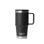Personalized laser engraved YETI 20oz Rambler Travel Straw Mug in Black, custom name gift