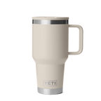 Personalized laser engraved YETI 30oz Rambler Travel Straw Mug in Cape Taupe, custom name gift