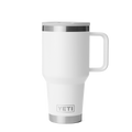 Personalized laser engraved YETI 30oz Rambler Travel Straw Mug in White, custom name gift