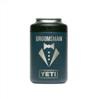 Personalized laser engraved YETI 12oz Colster Can Cooler in Navy, custom name gift
